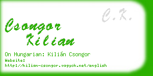 csongor kilian business card